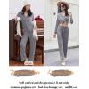 imageEkouaer Women Pajamas Set Long Sleeve Sleepwear Button Down Pjs Soft 2 Piece Loungewear with Long PantsGrey