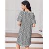 imageEkouaer Cotton Nightgowns for Women Oversized Sleepshirt Tshirt Night Gown Short Sleeve Night Shirt Casual Soft SleepwearBlack White Floral