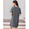 imageEkouaer Cotton Nightgowns for Women Oversized Sleepshirt Tshirt Night Gown Short Sleeve Night Shirt Casual Soft SleepwearGrey