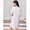 imageEkouaer Cotton Nightgowns for Women Oversized Sleepshirt Tshirt Night Gown Short Sleeve Night Shirt Casual Soft SleepwearLight Pink Floral