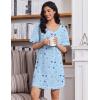 imageEkouaer Cotton Nightgowns for Women Oversized Sleepshirt Tshirt Night Gown Short Sleeve Night Shirt Casual Soft SleepwearMoon Star
