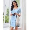 imageEkouaer Cotton Nightgowns for Women Oversized Sleepshirt Tshirt Night Gown Short Sleeve Night Shirt Casual Soft SleepwearMoon Star
