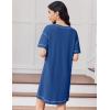 imageEkouaer Cotton Nightgowns for Women Oversized Sleepshirt Tshirt Night Gown Short Sleeve Night Shirt Casual Soft SleepwearNavy