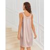 imageEkouaer Silky Satin Nightgown for Women Sleeveless Sleepwear Tank O Neck Night Shirts Pleated Sleepshirt Casual Dress S3XLChampagne