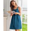 imageEkouaer Silky Satin Nightgown for Women Sleeveless Sleepwear Tank O Neck Night Shirts Pleated Sleepshirt Casual Dress S3XLDeep Blue