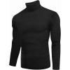 imageEkouaer Mens Turtleneck Shirts Ribbed Lightweight Sweater Long Sleeve Casual Pullover Thermal Undershirts SXXLBlack