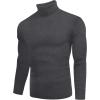 imageEkouaer Mens Turtleneck Shirts Ribbed Lightweight Sweater Long Sleeve Casual Pullover Thermal Undershirts SXXLDark Grey