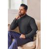 imageEkouaer Mens Turtleneck Shirts Ribbed Lightweight Sweater Long Sleeve Casual Pullover Thermal Undershirts SXXLDark Grey