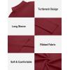 imageEkouaer Mens Turtleneck Shirts Ribbed Lightweight Sweater Long Sleeve Casual Pullover Thermal Undershirts SXXLDark Red