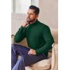 imageEkouaer Mens Turtleneck Shirts Ribbed Lightweight Sweater Long Sleeve Casual Pullover Thermal Undershirts SXXLGreen
