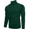 imageEkouaer Mens Turtleneck Shirts Ribbed Lightweight Sweater Long Sleeve Casual Pullover Thermal Undershirts SXXLGreen