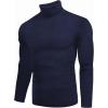 imageEkouaer Mens Turtleneck Shirts Ribbed Lightweight Sweater Long Sleeve Casual Pullover Thermal Undershirts SXXLNavy