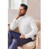 imageEkouaer Mens Turtleneck Shirts Ribbed Lightweight Sweater Long Sleeve Casual Pullover Thermal Undershirts SXXLWhite