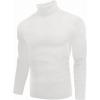 imageEkouaer Mens Turtleneck Shirts Ribbed Lightweight Sweater Long Sleeve Casual Pullover Thermal Undershirts SXXLWhite
