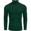 imageEkouaer Mens Turtleneck Shirts Ribbed Lightweight Sweater Long Sleeve Casual Pullover Thermal Undershirts SXXLGreen