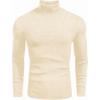 imageEkouaer Mens Turtleneck Shirts Ribbed Lightweight Sweater Long Sleeve Casual Pullover Thermal Undershirts SXXLLight Beige