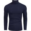 imageEkouaer Mens Turtleneck Shirts Ribbed Lightweight Sweater Long Sleeve Casual Pullover Thermal Undershirts SXXLNavy