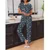 imageEkouaer 2 Pack Pajamas for Women Set Short Sleeve Sleepwear Top and Pants Pjs Soft Printed Lounge Sets with PocketsBlackGrey Star