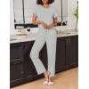 imageEkouaer 2 Pack Pajamas for Women Set Short Sleeve Sleepwear Top and Pants Pjs Soft Printed Lounge Sets with PocketsGrey StripedDeep Grey