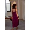 imageEkouaer Nightgown for Women Sleeveless Night Gown Long Sleepdress Soft Nightshirt Full Slip Nightdress Cherry Red Large