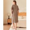 imageEkouaer Zipper Robes for Women Waffle Knit Bathrobes Short Lightweight Knee Length Loungewear with Pockets SXXLAkhaki