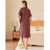 imageEkouaer Zipper Robes for Women Waffle Knit Bathrobes Short Lightweight Knee Length Loungewear with Pockets SXXLApurplish Red