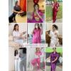 imageEkouaer Silk Pajamas for Womens Set 2 Piece Satin Pjs Soft Button Down Sleepwear Wide Leg Long Pants with PocketsPink Leopard