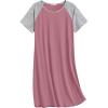 imageEkouaer Nightgowns for Women Cotton Sleep Shirts Short Sleeve Nightshirt Crew Neck Night Gown Comfy Sleepwear NightdressPeach Pink