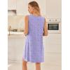 image:imageEkouaer Cotton Nightgowns for Women Sleeveless Night Gown Tank Sleep Shirts Pleated Night Shirts V Neck ChemiseFloral Pink