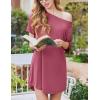 image:imageEkouaer Nightgowns for Women 2 Pack Bamboo Viscose Sleep Shirts Short Sleeve Nightshirt Comfy Sleepdress Soft SleepwearBlackCherry