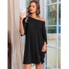 image:imageEkouaer Plus Size Nightgowns for Women Bamboo Viscose Sleepshirts Short Sleeve Nightshirt Oversized Sleepwear SleepdressBlack