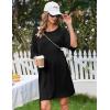image:imageEkouaer Plus Size Nightgowns for Women Bamboo Viscose Sleepshirts Short Sleeve Nightshirt Oversized Sleepwear SleepdressBlack
