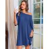 image:imageEkouaer Plus Size Nightgowns for Women Bamboo Viscose Sleepshirts Short Sleeve Nightshirt Oversized Sleepwear SleepdressBlue