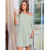image:imageEkouaer Plus Size Nightgowns for Women Bamboo Viscose Sleepshirts Short Sleeve Nightshirt Oversized Sleepwear SleepdressLight Green