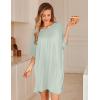 image:imageEkouaer Plus Size Nightgowns for Women Bamboo Viscose Sleepshirts Short Sleeve Nightshirt Oversized Sleepwear SleepdressLight Green