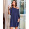 image:imageEkouaer Plus Size Nightgowns for Women Bamboo Viscose Sleepshirts Short Sleeve Nightshirt Oversized Sleepwear SleepdressNavy Blue