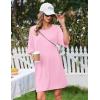 image:imageEkouaer Plus Size Nightgowns for Women Bamboo Viscose Sleepshirts Short Sleeve Nightshirt Oversized Sleepwear SleepdressPink