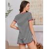 image:imageEkouaer Womens Pajama Sets Short Sleeve Sleepwear Soft Pjs Sets Round Neck Summer 2 Piece Lounge Set with Pockets SXXLBlack and White Stripe