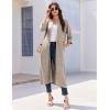 image:imageEkouaer Zipper Robes for Women 34 Sleeve Bathrobe Lightweight House Coats for Women with Pockets Long Moo Moo NightgownKhaki