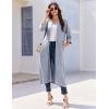 image:imageEkouaer Zipper Robes for Women 34 Sleeve Bathrobe Lightweight House Coats for Women with Pockets Long Moo Moo NightgownLight Blue
