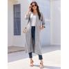 image:imageEkouaer Zipper Robes for Women 34 Sleeve Bathrobe Lightweight House Coats for Women with Pockets Long Moo Moo NightgownLight Gray