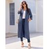 image:imageEkouaer Zipper Robes for Women 34 Sleeve Bathrobe Lightweight House Coats for Women with Pockets Long Moo Moo NightgownNavy Blue