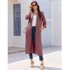 image:imageEkouaer Zipper Robes for Women 34 Sleeve Bathrobe Lightweight House Coats for Women with Pockets Long Moo Moo NightgownWine Red