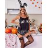 image:imageEkouaer Silk Pajamas Set for Women Satin Backless Lingerie Pjs Cami Top and Shorts NightwearBlack Skull