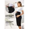 image:imageEkouaer 2 Pack Womens Capris Maternity Shorts High Waist Pregnancy Cropprd Pants Stretchy Lounge BottomsBlackNavy Blue