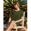image:imageEkouaer Swimsuit Coverup for Women 2026 Short Sleeve Bathing Suit Cover Ups Beach Summer TShirt Dresses with PocketsArmy Green