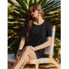 image:imageEkouaer Swimsuit Coverup for Women 2026 Short Sleeve Bathing Suit Cover Ups Beach Summer TShirt Dresses with PocketsBlack