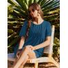 image:imageEkouaer Swimsuit Coverup for Women 2026 Short Sleeve Bathing Suit Cover Ups Beach Summer TShirt Dresses with PocketsGrey Blue