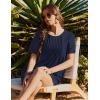image:imageEkouaer Swimsuit Coverup for Women 2026 Short Sleeve Bathing Suit Cover Ups Beach Summer TShirt Dresses with PocketsNavy Blue