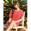 image:imageEkouaer Swimsuit Coverup for Women 2026 Short Sleeve Bathing Suit Cover Ups Beach Summer TShirt Dresses with PocketsOrange Pink